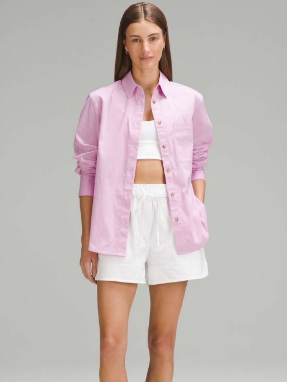 Lululemon Relaxed Fit Poplin Button Down Shirt